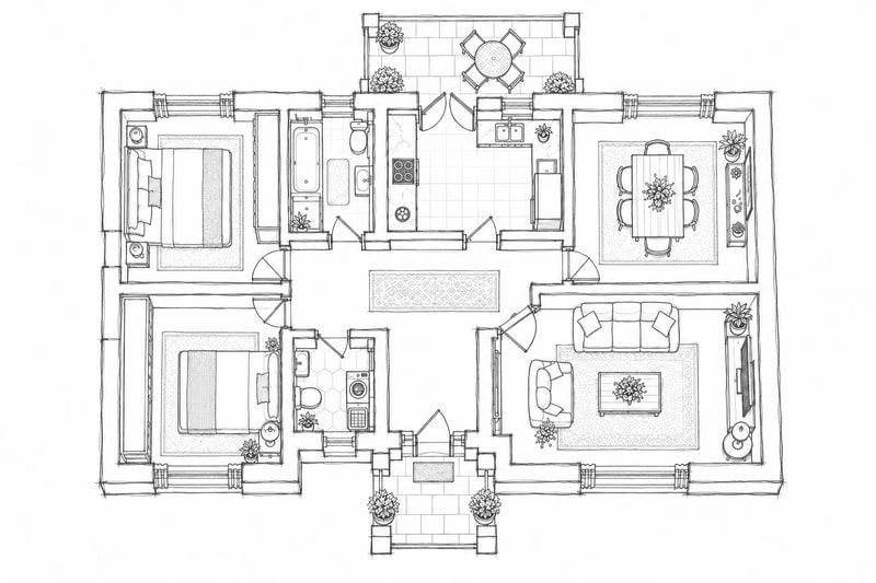 Nhà Cổ Điển — 2D Màu — Bản Gốc